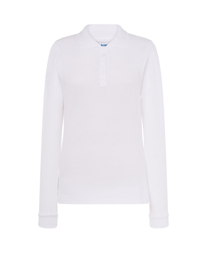 Koszulka Polo Damska Slim POPL 200 LS - White