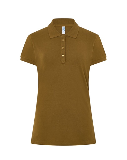 Koszulka Polo Damska Slim Bawelniana Pique JHK511 - OCHER