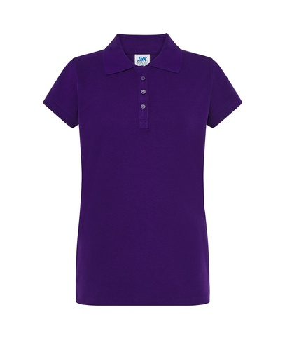 Koszulka Polo Damska Slim Bawelniana Pique JHK511 - Purple
