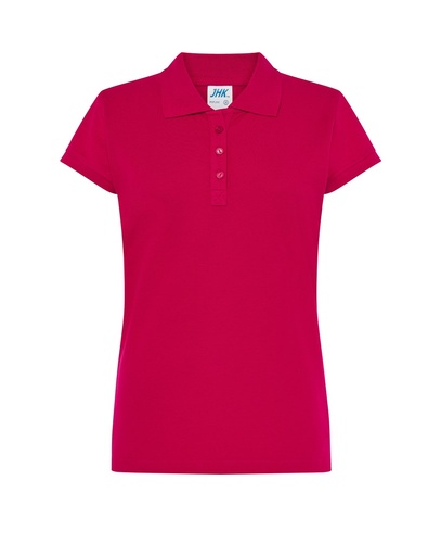 Koszulka Polo Damska Slim Bawelniana Pique JHK511 - Raspberry