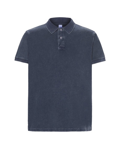 Koszulka Polo Klasyczna Bawelniana Pika JHK510 - Dark Blue Wash