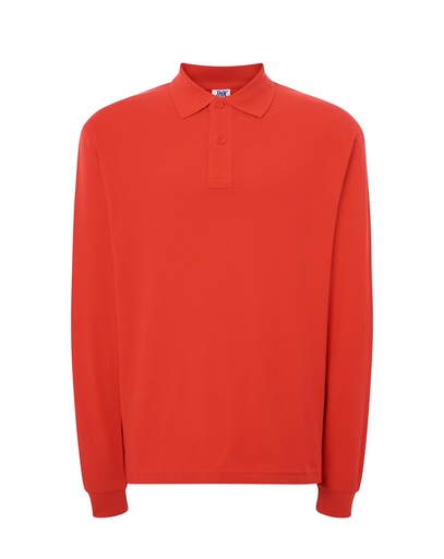 T-shirt Slim z Długim Rękawem Bawełniany PORA 210 LS - Warm Red