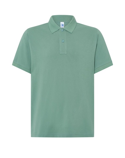 Koszulka Polo Klasyczna Bawelniana Pika JHK510 - MOSS GREEN