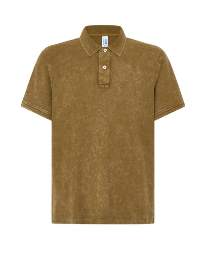 Koszulka Polo Klasyczna Bawelniana Pika JHK510 - Ocher Wash