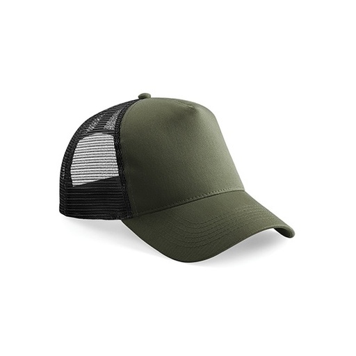 Czapka Trucker Snapback 5-Panelowa z Siatka CB640 - Olive Green & Black