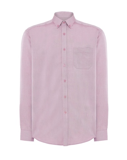 T-shirt Slim z Długim Rękawem Bawełniany SHA OXF - Burgundy