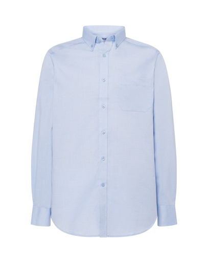 T-shirt Slim z Długim Rękawem Bawełniany SHA OXF - Sky Blue