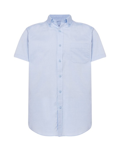 T-shirt Slim Bawełniany SHA OXFSS - Sky Blue