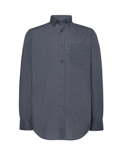 T-shirt Slim z Długim Rękawem Bawełniany SHA POP - Gray