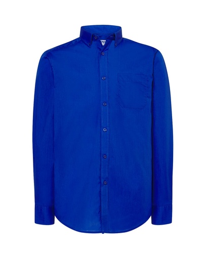 T-shirt Slim z Długim Rękawem Bawełniany SHA POP - Royal Blue