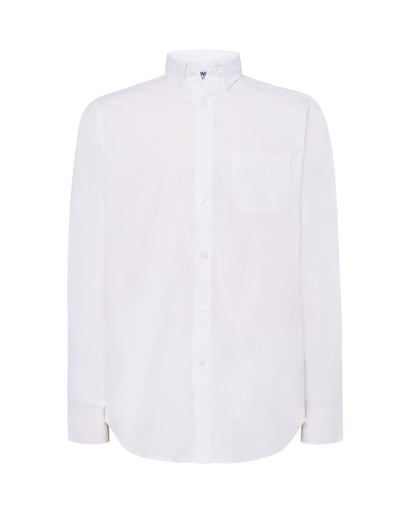 T-shirt Slim z Długim Rękawem Bawełniany SHA POP - White