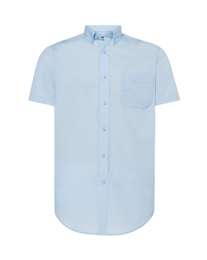 T-shirt Slim Bawełniany SHA POPSS - Sky Blue