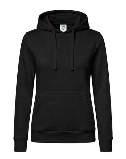 Bluza Damska Slim z Kapturem Poliestrowa SWUL KNG - Black