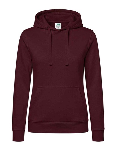 Bluza Damska Slim z Kapturem Poliestrowa SWUL KNG - Burgundy