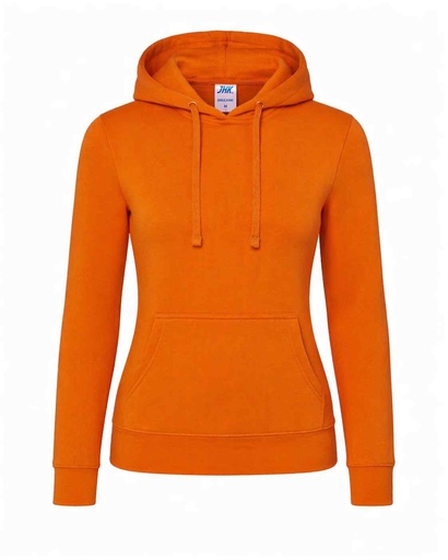 Bluza Damska Slim z Kapturem Poliestrowa SWUL KNG - Orange