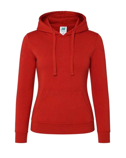 Bluza Damska Slim z Kapturem Poliestrowa SWUL KNG - Red