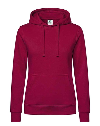 Bluza Damska Slim z Kapturem Poliestrowa SWUL KNG - Raspberry