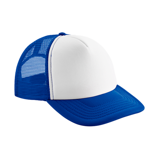 Dziecięca czapka trucker CB645b - Bright Royal & White
