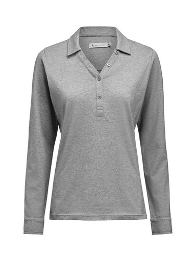 SUPREME POLO LS WOMAN – GREY MELANGE