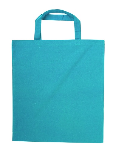 Torba bawełniana 150 g - krótkie uchwyty 411112 - Turkusowy