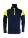 PRIME HALFZIP SWEATER – NAVY/NEON YELLOW
