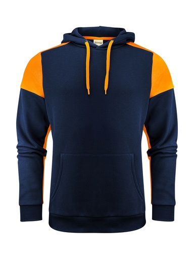 PRIME HOODIE – NAVY/NEON ORANGE