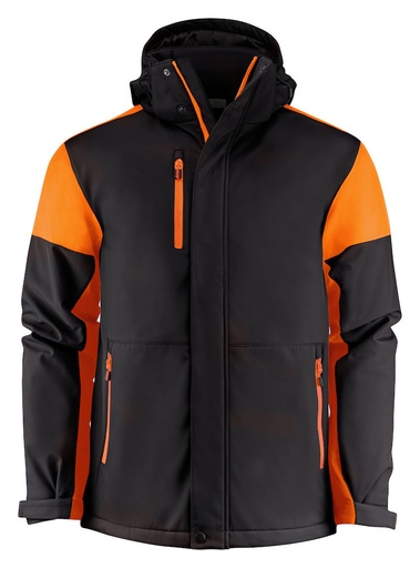 PRIME PADDED SOFTSHELL – BLACK/ ORANGE