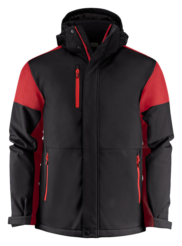 PRIME PADDED SOFTSHELL – BLACK/RED