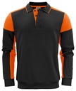 PRIME POLOSWEATER – BLACK/ ORANGE