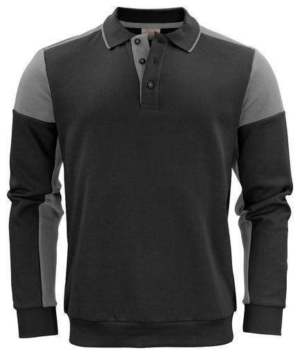 PRIME POLOSWEATER – BLACK/ ANTHRACITE