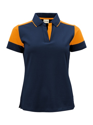 PRIME POLO WOMAN – NAVY/NEON ORANGE