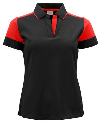 PRIME POLO WOMAN – BLACK/RED