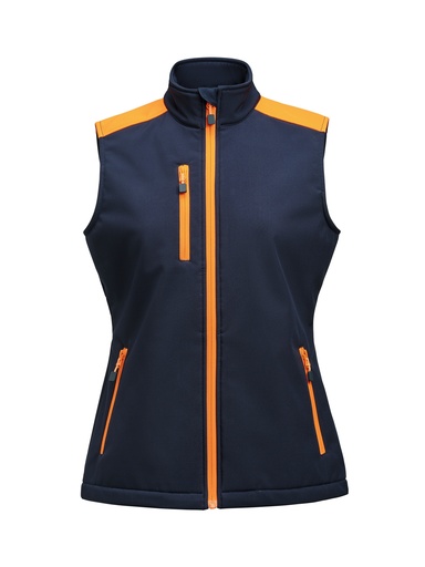 PRIME SOFTSHELL VEST WOMAN – NAVY/NEON ORANGE