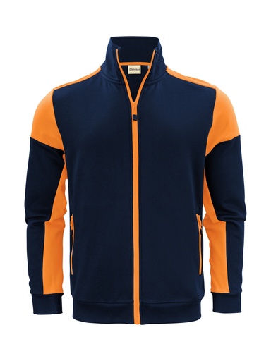 PRIME SWEATVEST – NAVY/NEON ORANGE
