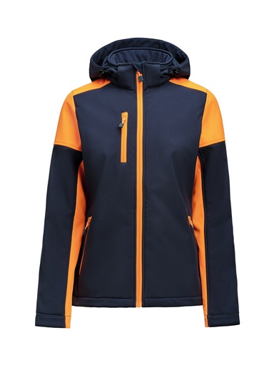 PRIME SOFTSHELL WOMAN – NAVY/NEON ORANGE