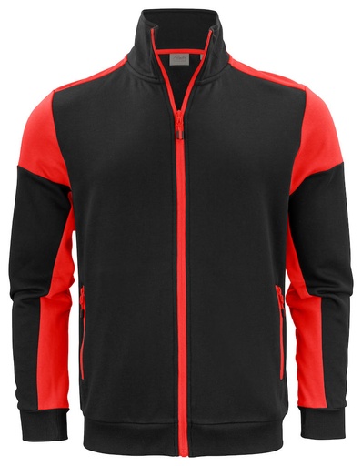 PRIME SWEATVEST – BLACK/RED