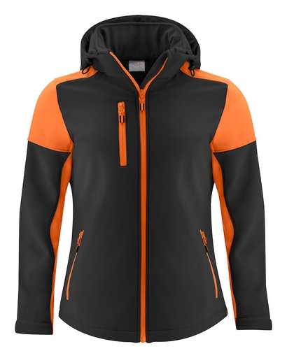 PRIME SOFTSHELL WOMAN – BLACK/ ORANGE