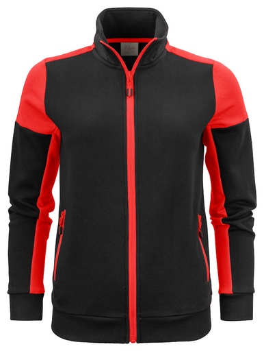 PRIME SWEATVEST WOMAN – BLACK/RED