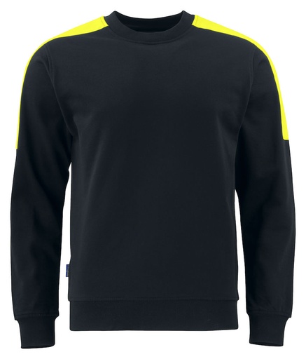 2125 BLUZA Z ODBLASKAMI NA RAMIONACH – BLACK/ YELLOW