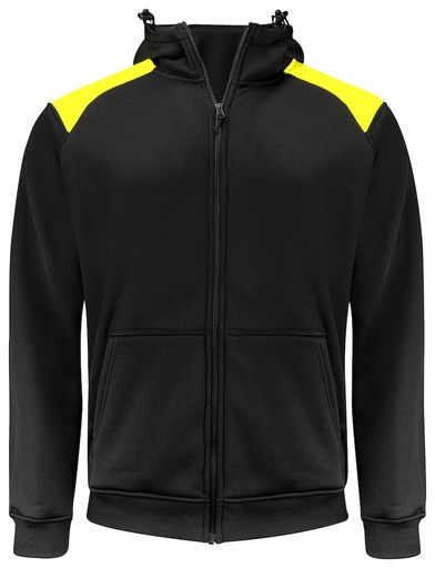 2133 BLUZA Z KAPTUREM – BLACK/ YELLOW