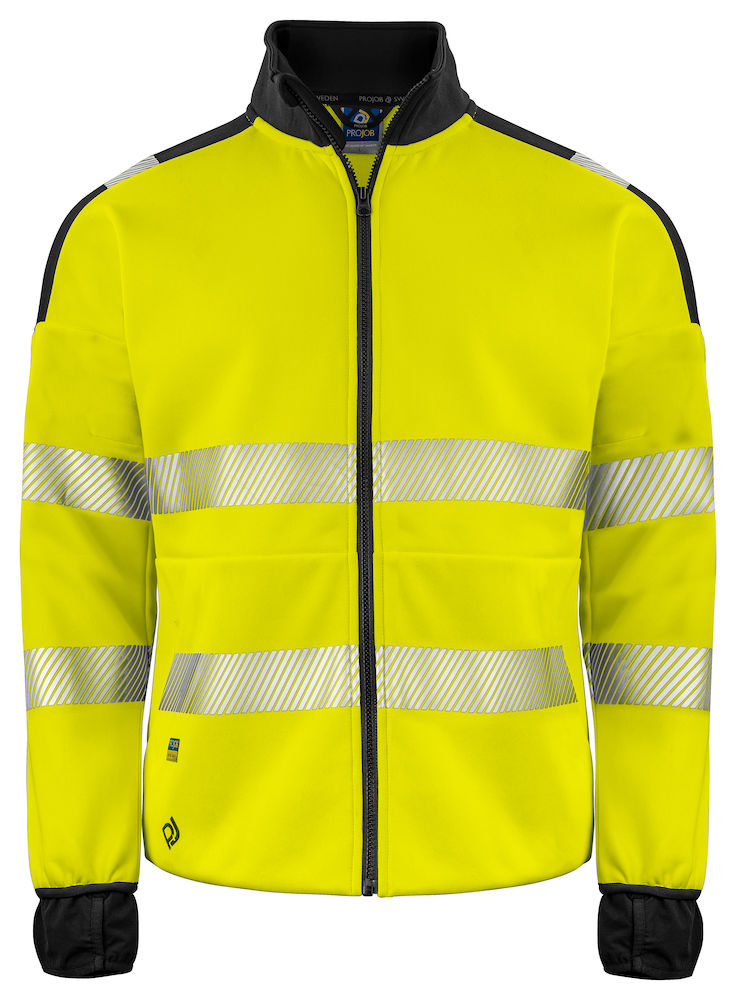 6109 BLUZA ROZPINANA Z ODBLASKAMI NA RAMIONACH - EN ISO 20471 KLASA 3/2 – YELLOW/ BLACK