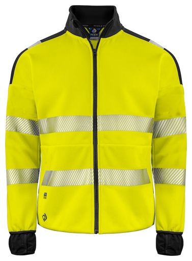 6109 BLUZA ROZPINANA Z ODBLASKAMI NA RAMIONACH - EN ISO 20471 KLASA 3/2 – YELLOW/ BLACK