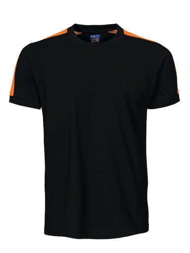 2019 T-SHIRT Z ODBLASKAMI NA RAMIONACH – BLACK/ORANGE