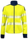 6111 BLUZA DAMSKA ROZPINANA Z ODBLASKAMI NA RAMIONACH - EN ISO 20471 KLASA 3/2 – YELLOW/ NAVY