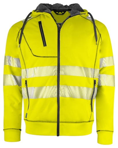 6130 BLUZA Z KAPTUREM HV EN ISO 20471 KLASA 3/2 – YELLOW/ BLACK