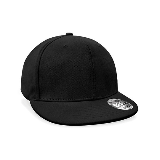 Czapka z płaskim daszkiem 6-panelowa - Black