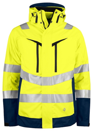 6445 FUNKCJONALNA KURTKA 3 W 1 - EN ISO 20471 KLASA 3/2 – YELLOW/ NAVY