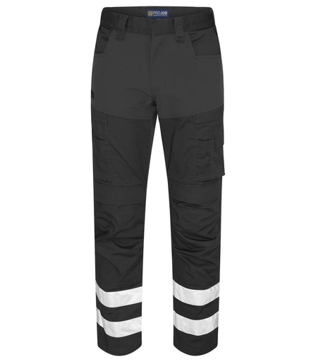 2509 Spodnie typu stretch z odblaskami – BLACK