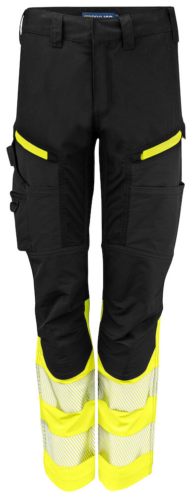 6538 SPODNIE SERWISOWE DAMSKIE EN ISO 20471 KLASA 1 – YELLOW/ BLACK