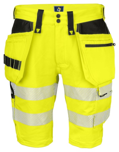 6575 Spodenki stretchowe EN ISO 20471 KLASA 2/1 – YELLOW/ BLACK